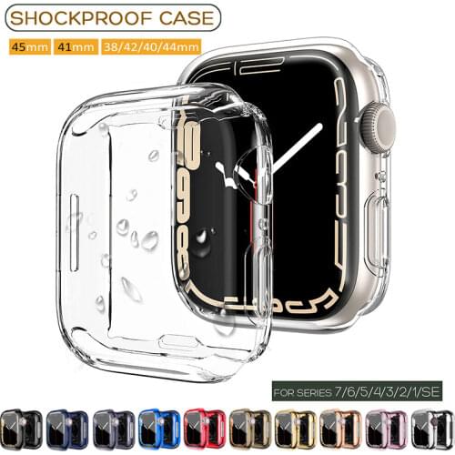 Screen protector film for Apple watch case 40mm 44mm 38mm 42mm watch cover bumper iwatch series 6 se 5 4 apple watch accessories