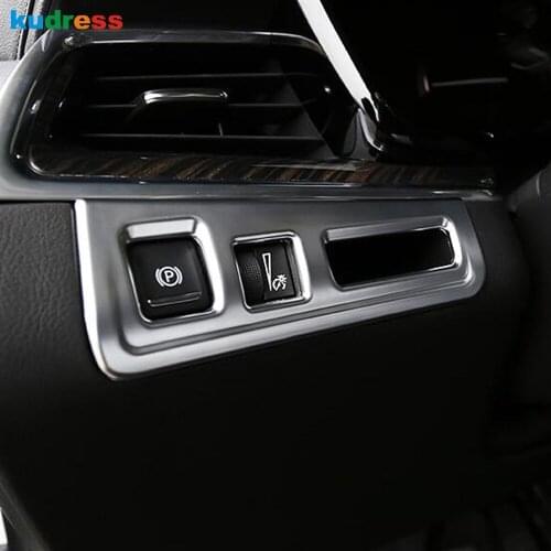 For Cadillac 2016-2017 XT5 ABS Matte Car Interior moulding Electronic Handbrake Left Side Switch Button Cover Trim Stickers