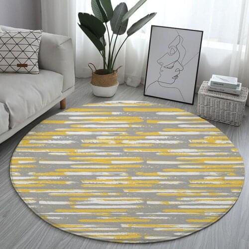 Round carpet absorbent non-slip door mat bathroom non-slip mat indoor living room geometric fashion mat