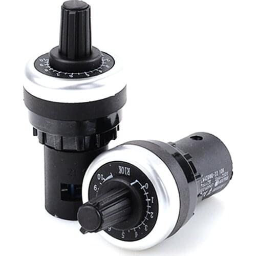 LA42DWQ-22 1K 2K 5K 10K 22mm Diameter Pots Rotary Potentiometer Converter Governor Inverter Resistance Switch for arduino