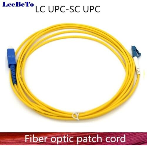 LC/UPC to SC/UPC Fiber Optic Patch Cord Cable LC-LC 1m/3m/5m/10m/20m/30m Jumper Single Mode Simplex Fiber Optic Patch Cord