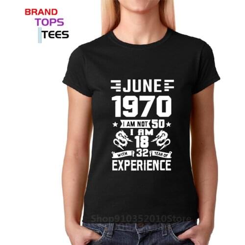 Best quality was born in June 1970 vintage t-shirts women cotton T-shirt classic Moms day is the best birthday gift T-shirt