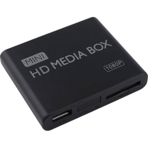 Mini Media Player 1080P Mini HDD Media Box TV box Video Multimedia Player Full HD With SD MMC Card Reader 100Mpbs AU EU US Plug