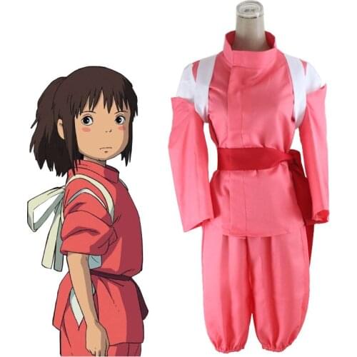 Miyazaki Hayao Spirited Away Cosplay Chihiro Ogino Sen Nigihayami Kohakunushi Costume Emboitement Halloween Party Suit