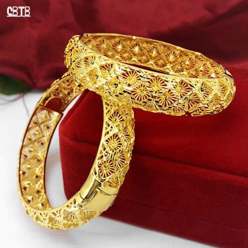 New Linen Flower Golden Muslim Bracelet Women Adjustable Luxury Exquisite High Quality Wedding Accessories Turkish Gift