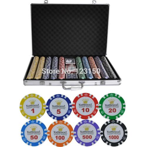 PK-6006 1000pcs chip set, 14g per chip, include 300pcs chips in aluminum case, Free shipping