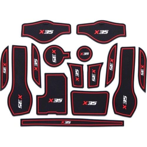Car Anti-Dirty Pad Door Groove Gate Slot Cup Armrest Storage Pad Anti-Slip Mat For Baic Senova X35