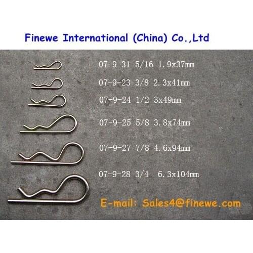 Manufacture Cotter pin, R Split Cotter Pin, R Clip, Hair Cotter Pin, Customized Steel Spring R Pin