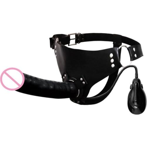 Realistic Penis Inflating Strapon Dildos Female Masturbation Device Realistic Penis Vibrator Lesbian Sex Toys For Women