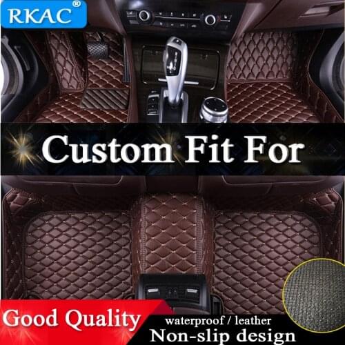 RKCA Car Style Custom Floor Mats Floor liner For Ford Escape 2013-2017 All-Weather WaterprooF LEATHER STICKRES