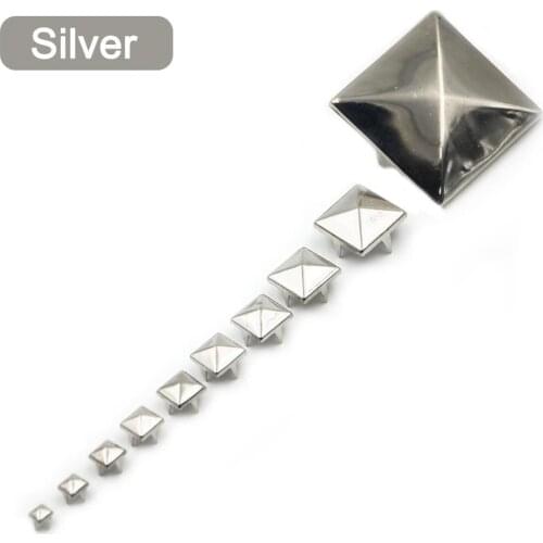 100pcs 4 Claw Pyramid Studs Rivets Spike Nailheads Leathercraft DIY For Bracelets Clothes Bags Shoes Belt Apparel Accessories