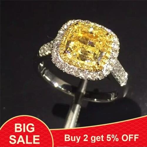 Twinkle double halo ring 925 Sterling silver AAA Cubic Zirconia Party Wedding Band Rings for women Engagement Finger Jewelry