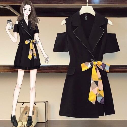 Womens Shorts Ladies Summer Suit Off-shoulder Small Suit Jacket Shorts Two-piece Womens Pants Suit