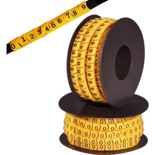 1pcs 1.5mm/2.5mm/4mm/6mm Square Number Tube Cable Marker Colorful Mark Wire Markers cabe marker 0-9 number A-Z letter