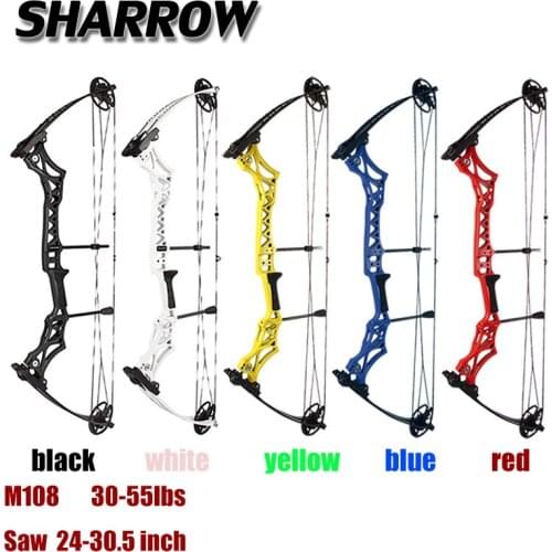 Archery 1pc M108 Compound Bow 30-55lbs Adjustable IBO 300FPS Hunting Bow Right Hand Outdoor Shooting Game Accessroies