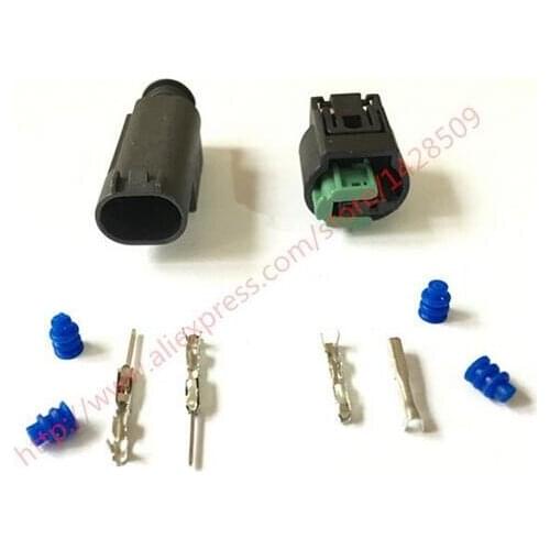 10 Set Auto 2 Pin Male Female Wire Connector Engine Coolant Temp Water Temperature Sensor Plug For BMW Buick 1-967644-1