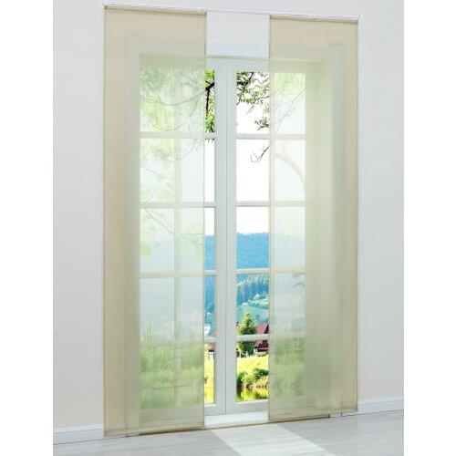 2Pcs Window Curtain Solid Sheer Tulle Voile Fabric Screening Window Treatment for Home Living Room 5 Colors