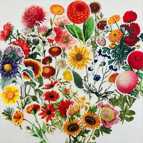 20pcs / bag Vintage small daisy washi sticker DIY scrapbooking phone album diary happy plan decoration sticker