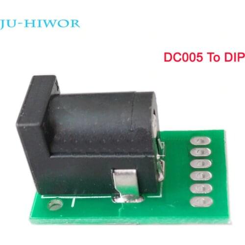5pcs DC005 To DIP Adapter Converter Circuit Board Module Connector DC Power Socket Breadboard Interface Test Conversion Board