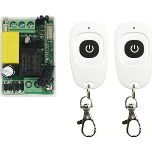 Wireless remote controlling switch RF AC 220 V 10 A 1CH 2* Transmitter 1* Receiver Momentary. Toggle .Latched Adjustable