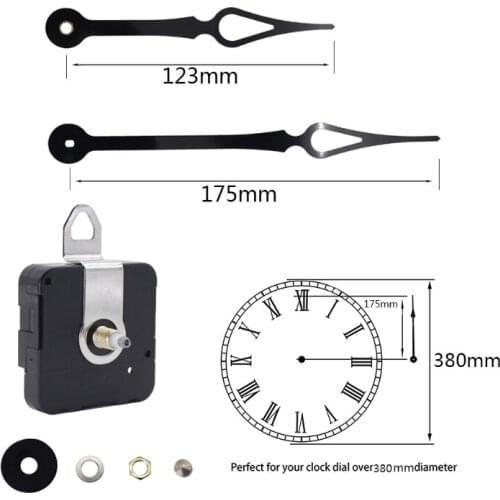 High Torque DIY Silent Large Wall Clock Quartz Movement Mechanism Hands Repair Tool Parts Kit 85AC