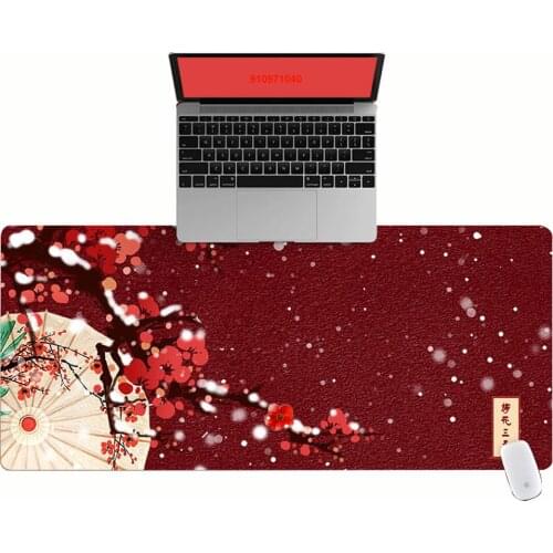 Large Office Computer Desk Mat Table Keyboard Big Mouse Pad Plum Pattern Laptop Cushion Desk Non-slip Mat Gamer Mousepad Mat