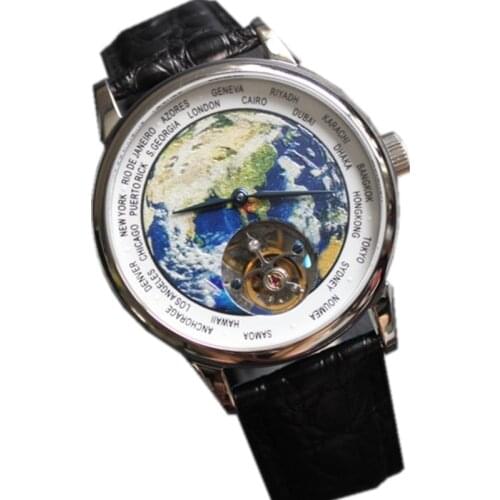 Top Brand New High-end 3D Enamel Dial Men Tourbillon Watch ST8000 Movement Hand Wind Luxury Sport Mechanical Watches Men As Gift