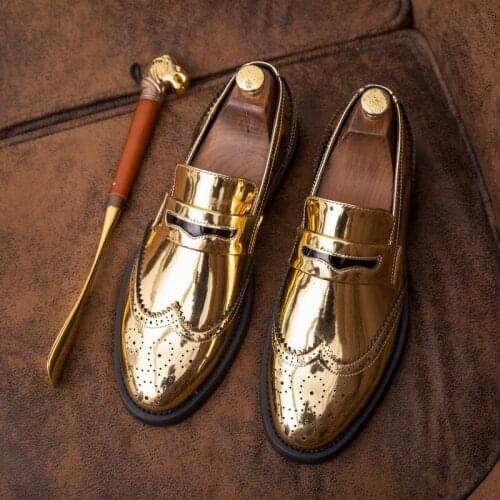 CIMIM Brand Business Luxurious Formal Shoes Men Spring Fall New Bullock Casual Leather Shoes Big Size Office Fashion Loafers Men