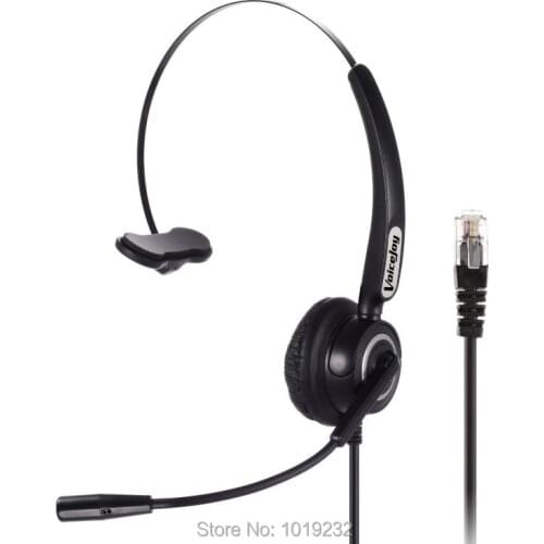 Call Center Headset Headphone with Mic ONLY for Plantronics M11 M22 Amplifier and CISCO Phones 7940 7960 7821 9941 6921 etc