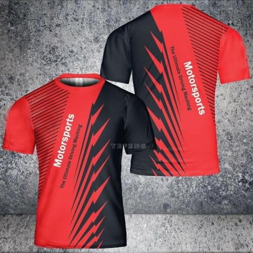 Red Motorcycle ADVENTURE Motorsprot Locomotive Riding Quick Dry Short Sleeve For BMW Motorrad Motocross Summer Red T-shirt Mens