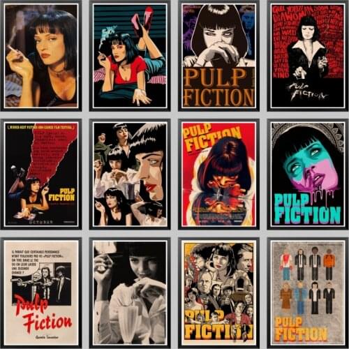 Pulp Fiction Posters Movie Poster Home Furnishing decoration Kraft Poster/room decor Wall stickers