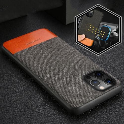 Men business Fabric Magnetic case for iphone 11 pro max xr x xs max back cover for iphone 12 pro max 12 mini SE 2020 7 8 plus 6s