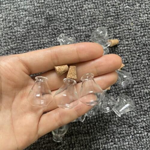 Mini Diamond Glass Bottles Miniature Potion Bottle Cork Glass Vials Wedding DIY Mini Drift Bottle Wishing Bottle Perfume Bottle