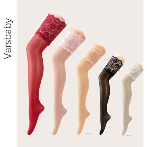 Varsbaby fashion sexy lace high quality and elasticity transparent beauty legs stockings 2 pairs /lot for women