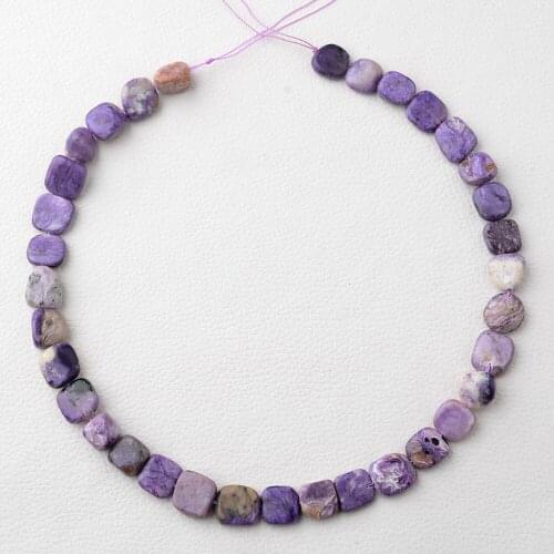 Natural Purple Charoite Beads Rounded Pebble irregular Gems 16" Strand