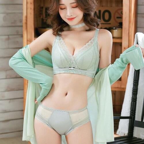Underwear feminine sense, small breasts gathered, no steel ring, breastfeeding, adjustable pull-up bra, anti-sagging bra 02