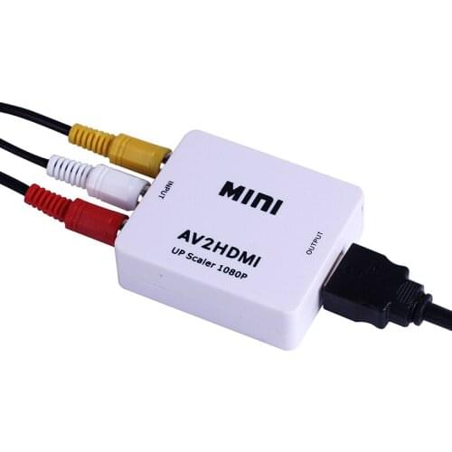 AV to HDMI AV2HDMI CVBS RCA to HDMI 1080P Video Converter Signal Converter Adapter Support NTSC PAL Output for TV VCR DVD
