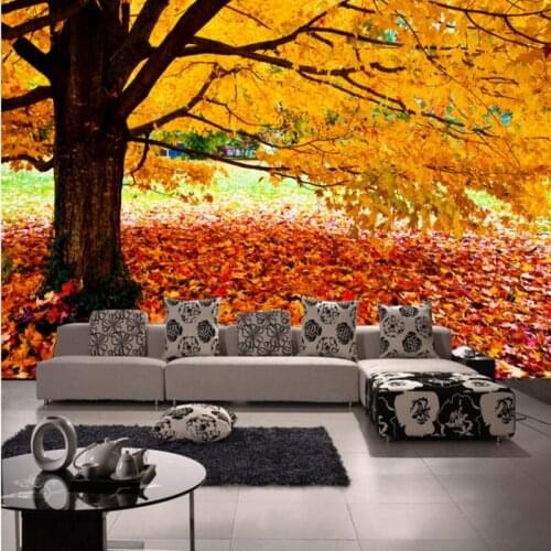 Drop Shipping Photo Wallpaper 3D Wallpaper Scenery Montreal Gold TV Background Wall Custom Living Room Bedroom Wallpaper Mural