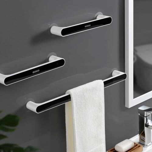 Self-adhesive Towel Holder Wall Mounted Towel Hanger Bathroom Shelf Roll Hanging Hook Bathroom Organizer Shoes Storage Rack