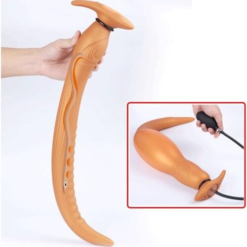 Sex Shop Inflatable dildo Huge Anal Plugs Big Butt Plug Anus Vagina Expansion Prostate Massage Adult Anal Sex Toys For Men Women
