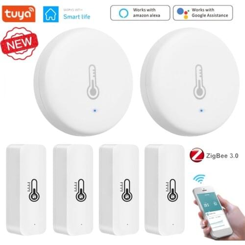 Tuya/SmartLife App ZigBee Smart Temperature And Humidity Sensor Work With Zigbee Hub Via Alexa Google Home Smart Home