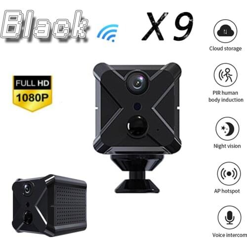 X9 HD WIFI 1080P sports camera infrared night vision ip mobile phone remote motion detection alarm guard AI smart housekeeper