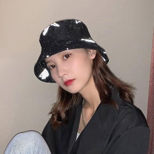 Reflective Cool Bucket for Women Czapka Z Daszkiem Casquettes Gorra Beisbol Meska Night Run Fishing Trend Butterfly 2020