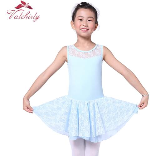 Black Lace Ballet Leotards Girls Skirt Leotard Ballet Clothing Dancewear Children Gymnastics Leotards