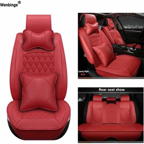 Universal PU Leather car seat covers For Jaguar XF XE XJ F-PACE F-TYPE brand firm soft auto accessories car stickers car styling