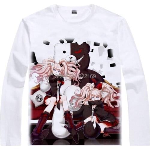Japanese Danganronpa anime t-shirt Monokuma lit. Monobear cotton shirt Makoto Naegi Cosplay Christmas coolprint