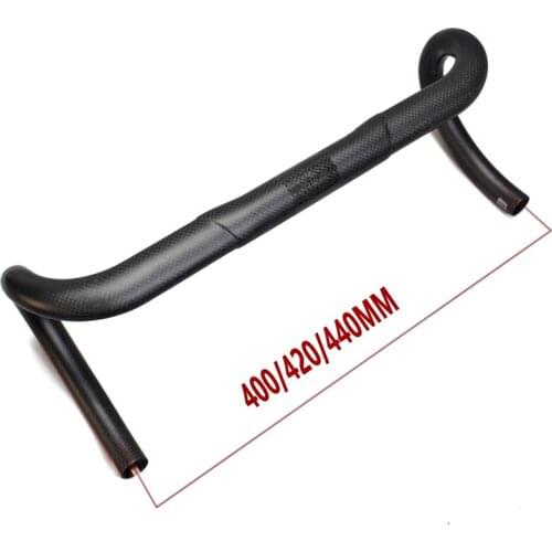 EC90 Newest 1 pc Carbon Fiber Road Bike Handlebar Matt black curved grooves Drop Handle Bars 3K Matt Black 31.8*400/420/440mm