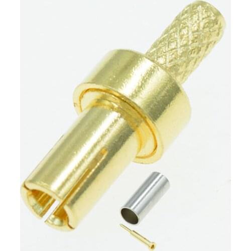 1pc Gold TS9 Male Plug Connector Straight Crimp For RG316 RG174 RG178 RF Coax Cable