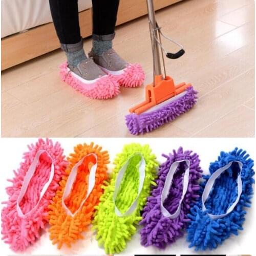 100pcs/lot Creative Lazy Mopping Shoes Microfiber Mop Floor Cleaning Mophead Floor Polishing Cleaning Cover