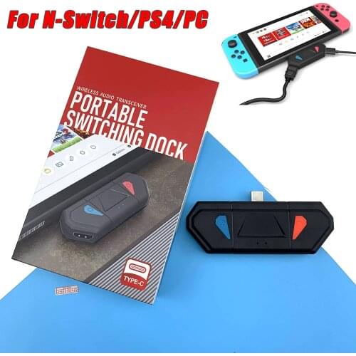 2020 Bluetooth V5.0 Wireless Audio Transmitter Type C Transceiver Adapter For Nintendo Switch/PS4/PC